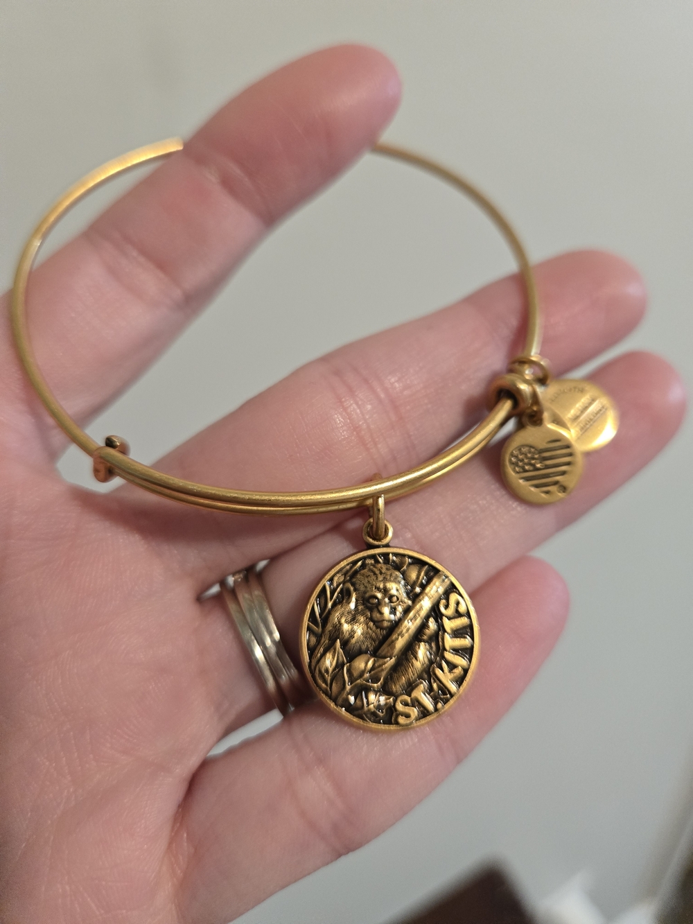 Alex & Ani St Kitts Bangle Bracelet Gold Tone